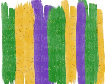 Mardi Gras Brush Stroke Background Art Sublimation PNG | New Orleans | Hand Painted | Mardi Gras Design | Digital Download | Clip Art