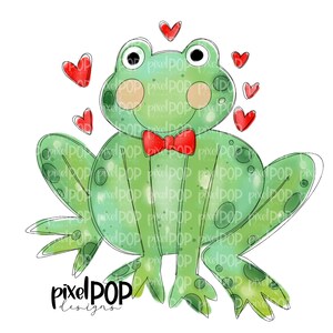 Précieux garçon grenouille Saint-Valentin PNG | Oeuvres d'art en forme de coeurs de grenouille | Peint à la main | Art de reptile | Art animalier | Clipart Grenouille | Grenouille numérique | Art animalier