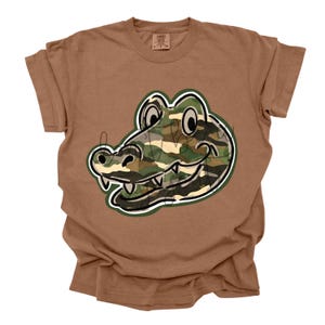 Camouflage Doodle Mascots Gator School Spirit Design PNG School Mascot Camo Gators Digital Design Printable Digital Mascot