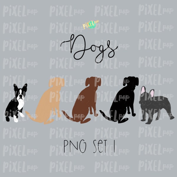 Dog Pets Set 1 pour Stick Figure People Family Members Art PNG Sublimation (fr) Ornement de famille (en anglais) Images de portrait de famille (fr) Téléchargement numérique