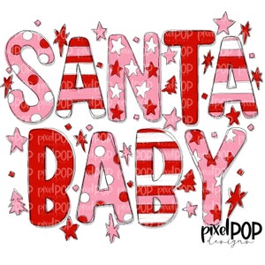Santa Baby Red Pink PNG | Christmas Art | Santa | Santa Clip Art | Santa Claus | Christmas | Digital Download | Printable Artwork | Art