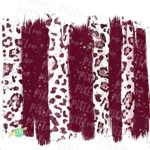 Kastanienbraun und Weiß Pinselstrich Hintergrund Hand gezeichnete Sublimation PNG | Team Farben | Bügelbild | Digitaldruck | Druckbar | Clip Ar