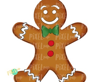 Gingerbread Boy Large PNG | Christmas Sublimation | Christmas Cookie PNG Design | Christmas Clipart | Digital Download | Printable Artwork