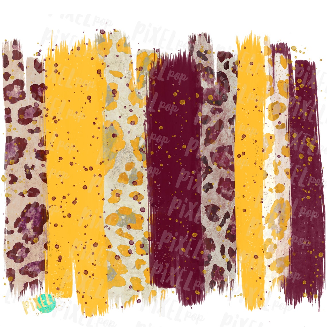 Maroon and Gold Brush Stroke Background Hand Drawn Sublimation PNG ...