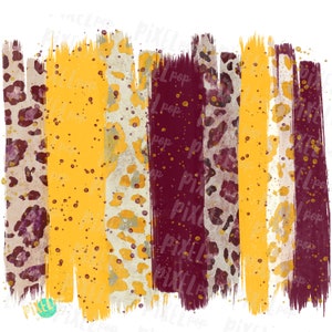 Maroon and Gold Brush Stroke Background Hand Drawn Sublimation PNG | Team Colors | Transfer | Digital Print | Printable | Clip Ar