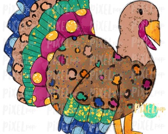 Splatter Turkey Watercolor Sublimation PNG | Hand Drawn Sublimation Design | Sublimation PNG | Digital Download | Printable Artwork | Art
