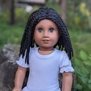 OOAK Custom American Girl Doll Adara Black Hair Grey Eyes Dark Skin Tone Sonali
