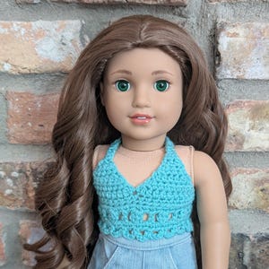 OOAK Custom American Girl Doll Tilly Brown Hair Green Eyes Light Skin Tone Josefina Mold
