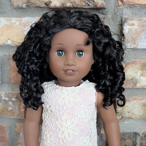 OOAK Custom American Girl Doll Idola Black Hair Hazel Eyes Dark Skin Tone Sonali Mold