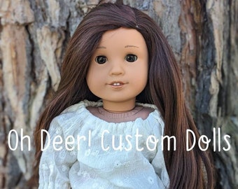 OOAK Custom American Girl Doll Mariposa Reddish Brown Hair Brown Eyes Medium Skin Tone Jess Mold CYO