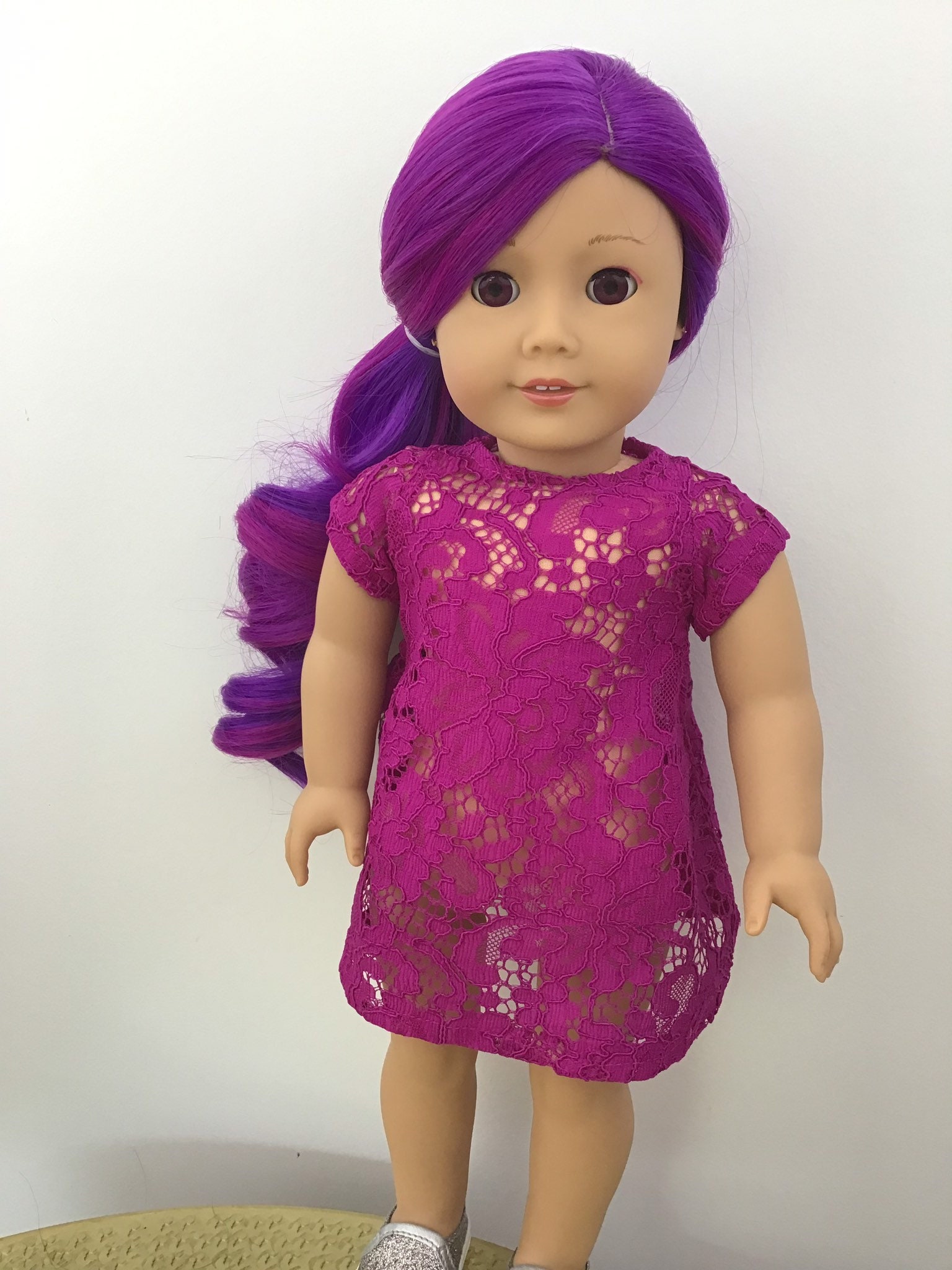 american girl doll with pink hair