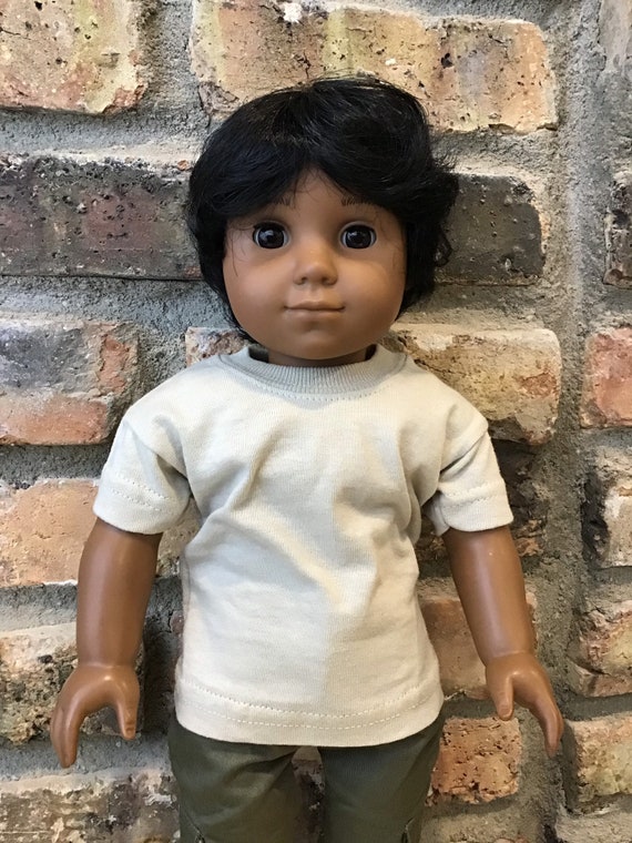 Evan Custom Ooak Boy American Girl Doll Black Hair Brown Eyes Kaya Mold Medium Skin Tone