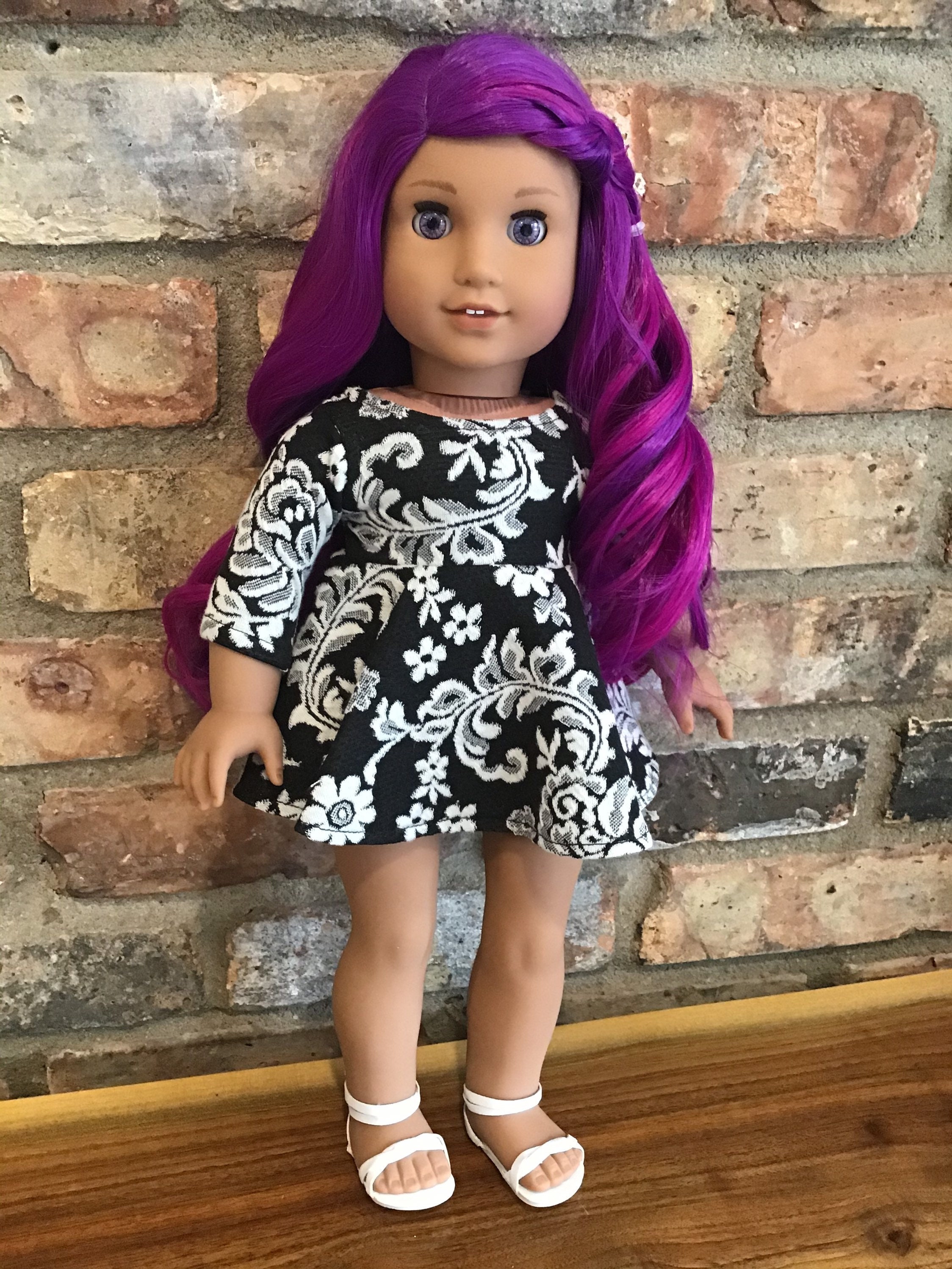 Violet OOAK Custom American Girl Doll Purple Magenta Hair Etsy