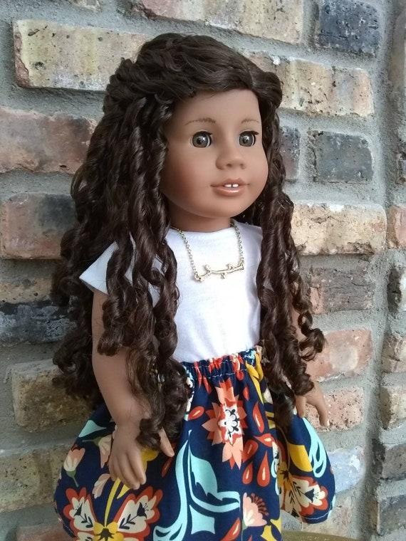 Zaria Custom Ooak African American Girl Doll Brown Natural Curly Hair Amber Eyes Addy Mold Medium Skin Tone