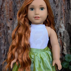 OOAK Custom American Girl Doll Dolly Red Hair Aqua Green Eyes Light Skin Tone Josefina Mold