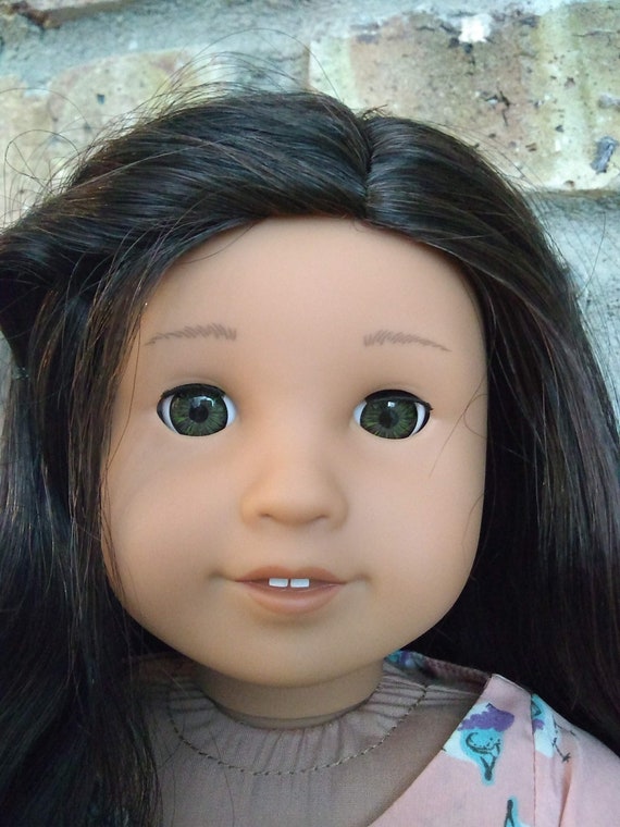 Kori Custom Ooak American Girl Doll Hazel Eyes Nanea Dark Brown Hair Jess Mold Medium Skin Tone Kanani