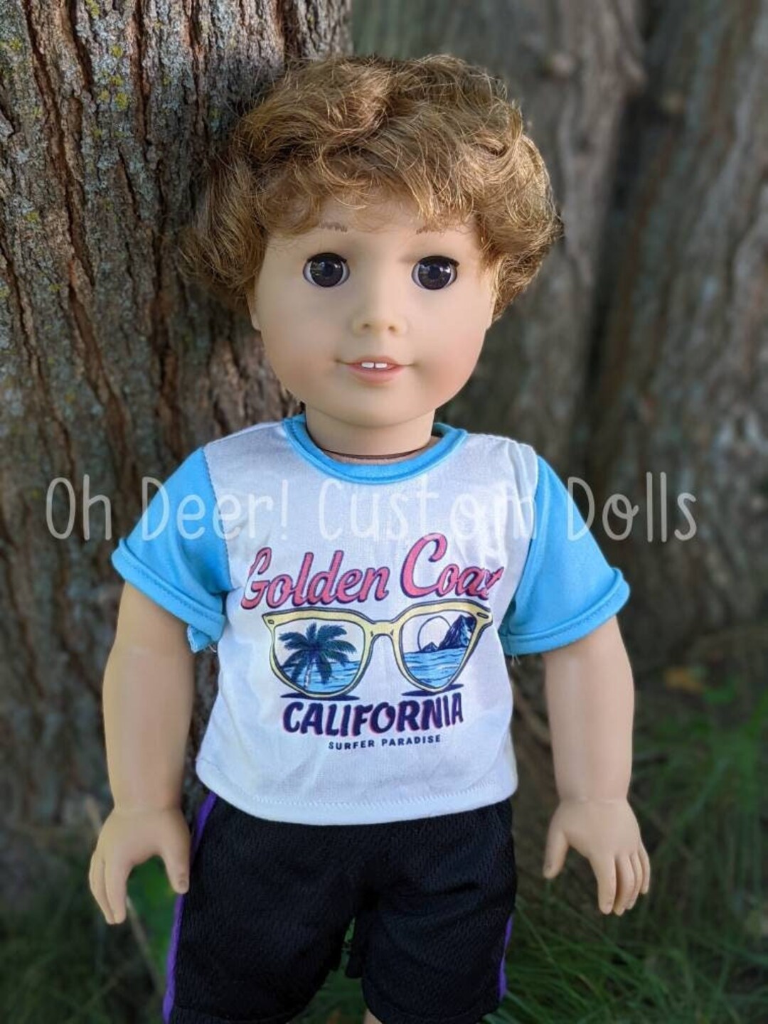 OOAK Custom American Girl Boy Doll Seth Light Reddish Brown Etsy UK