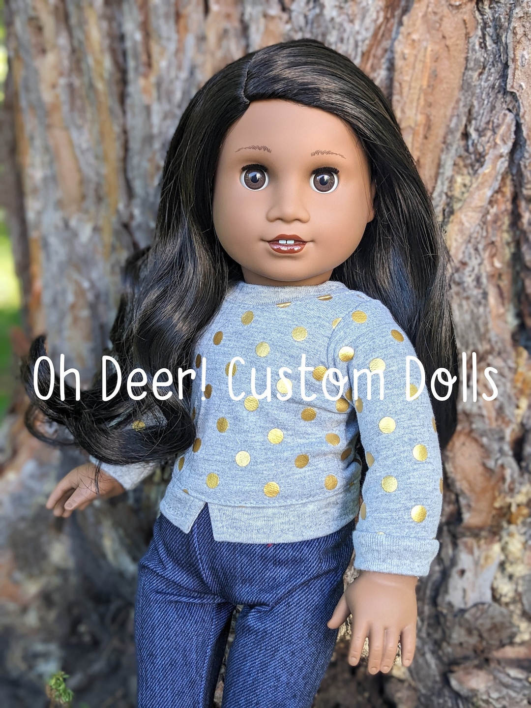 OOAK Custom American Girl Doll Aspen Black Hair Brown Eyes Dark Skin ...