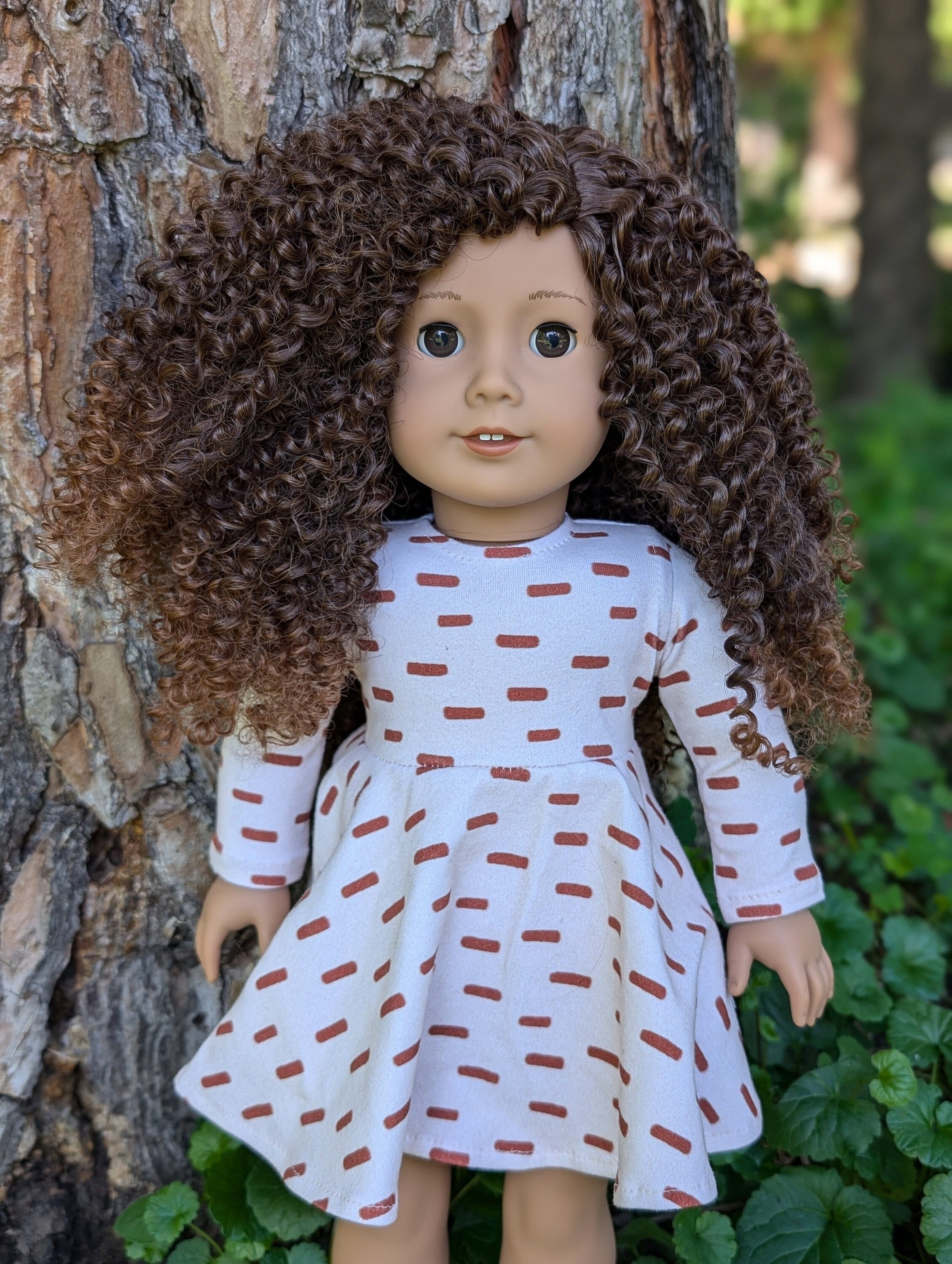 OOAK Custom American Girl Doll Rosalie Brown Hair Brown Eyes Medium Skin Tone Classic Mold
