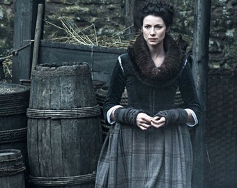 ON ORDER, gray and blue set inspired by Claire Fraser, Outlander season 1