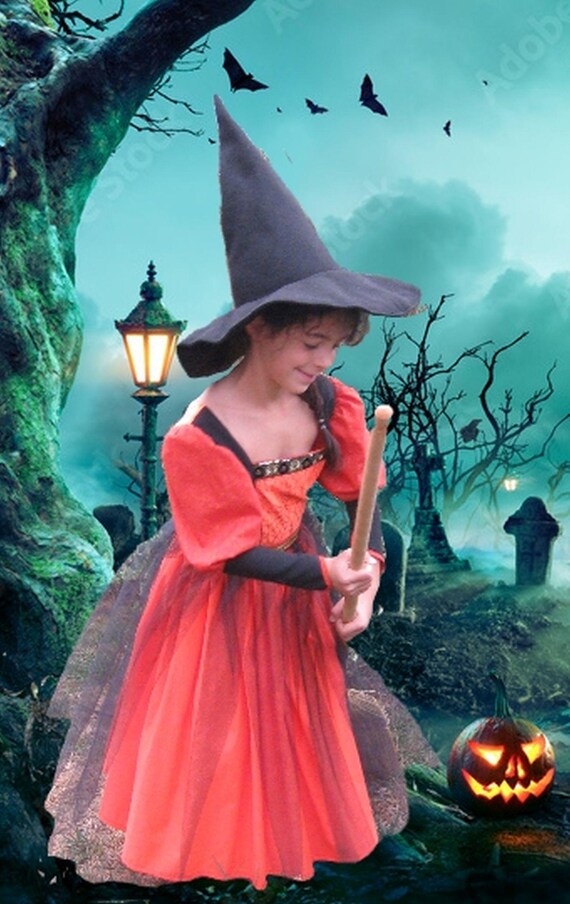 orange and black witch dress Shop Orange Black Dress With 3D Rose Sleeves, Witch Costume, Adult Halloween Costume, Fall Style Pumpkin Gown With Slit,Victorian Masquerade Gown -
