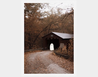 Your Local Haunted Bridge | 5x7 in. Print | Ghost Decor, Spooky, Gothic Art, Photography, Ghost Photo, Ghost Print, Folk Art Print