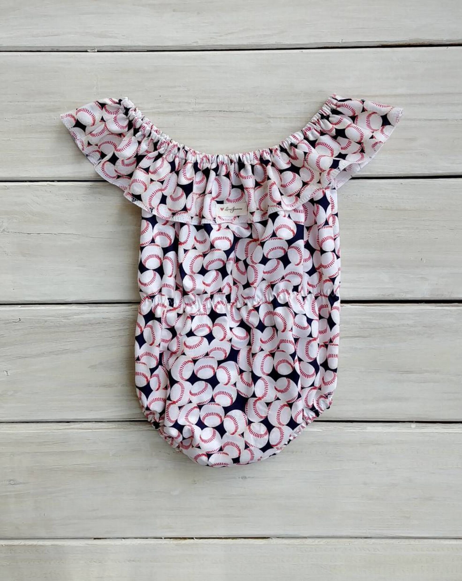 Baseball Baby Romper Girls Romper Girls Baseball Romper off Etsy