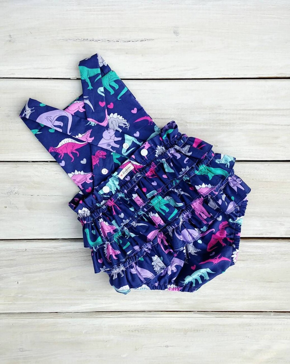 Baby Girl Dinosaur Romper 1st Birthday Dinosaur Romper Dino Etsy