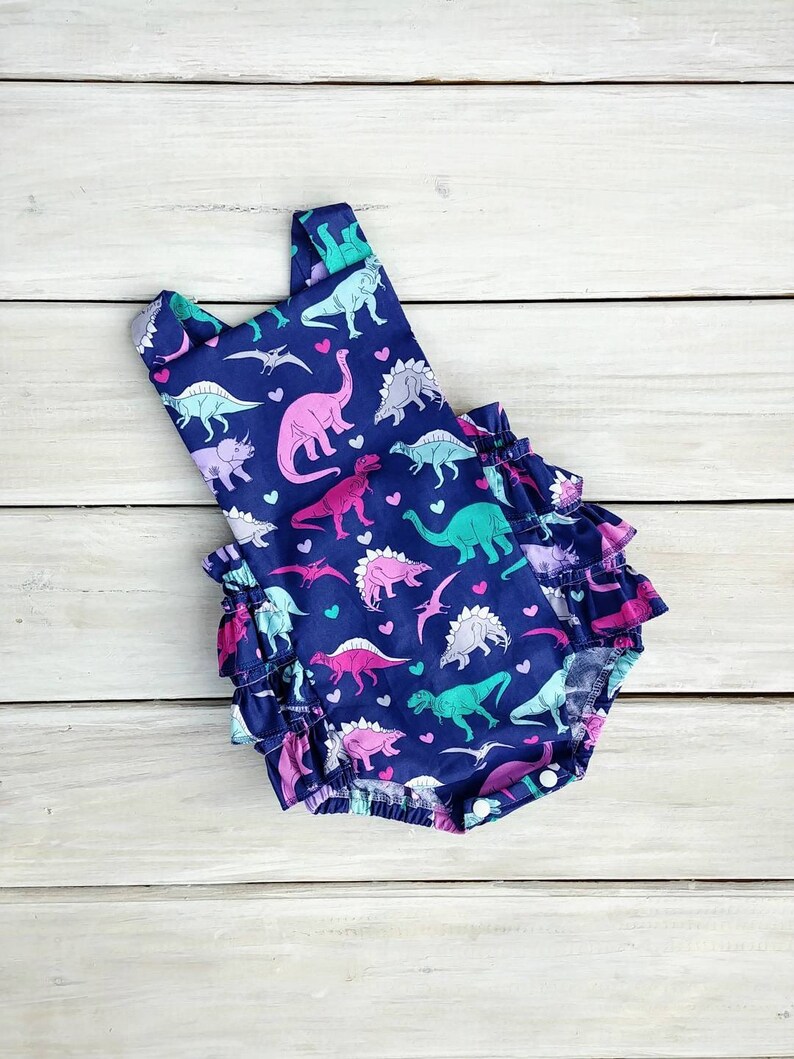 baby girl dinosaur romper
