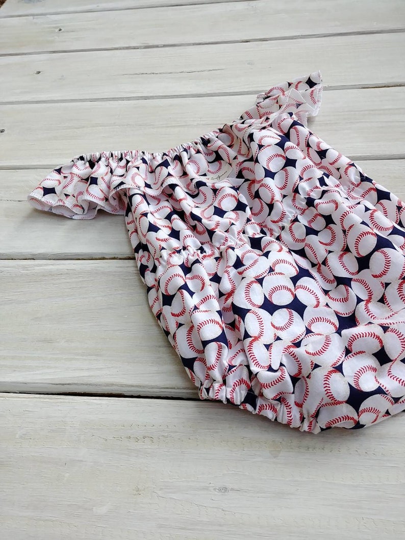 Baseball Baby Romper Girls Romper Girls Baseball Romper off Etsy