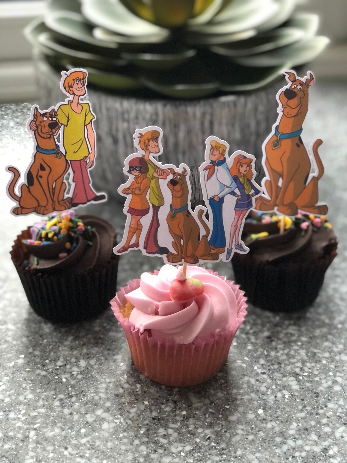 Scooby Doo Cupcake Toppers. Cupcakes Scooby Doo. Paquet de 6. | Etsy