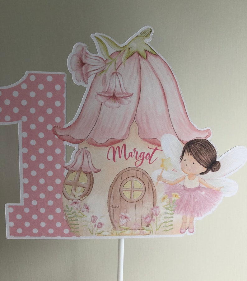 Personalised Fairy Themed Cake Topper. Fairytale Themed Etsy UK