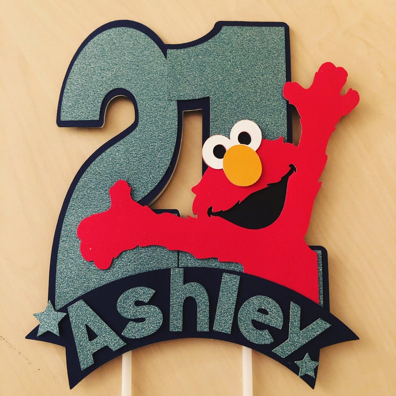 Elmo cake topper. Sesame street cake topper. First birthday. | Etsy