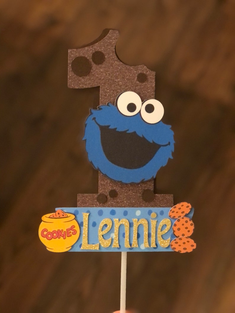 Cookie Monster cake topper. Sesame street cake topper. Etsy