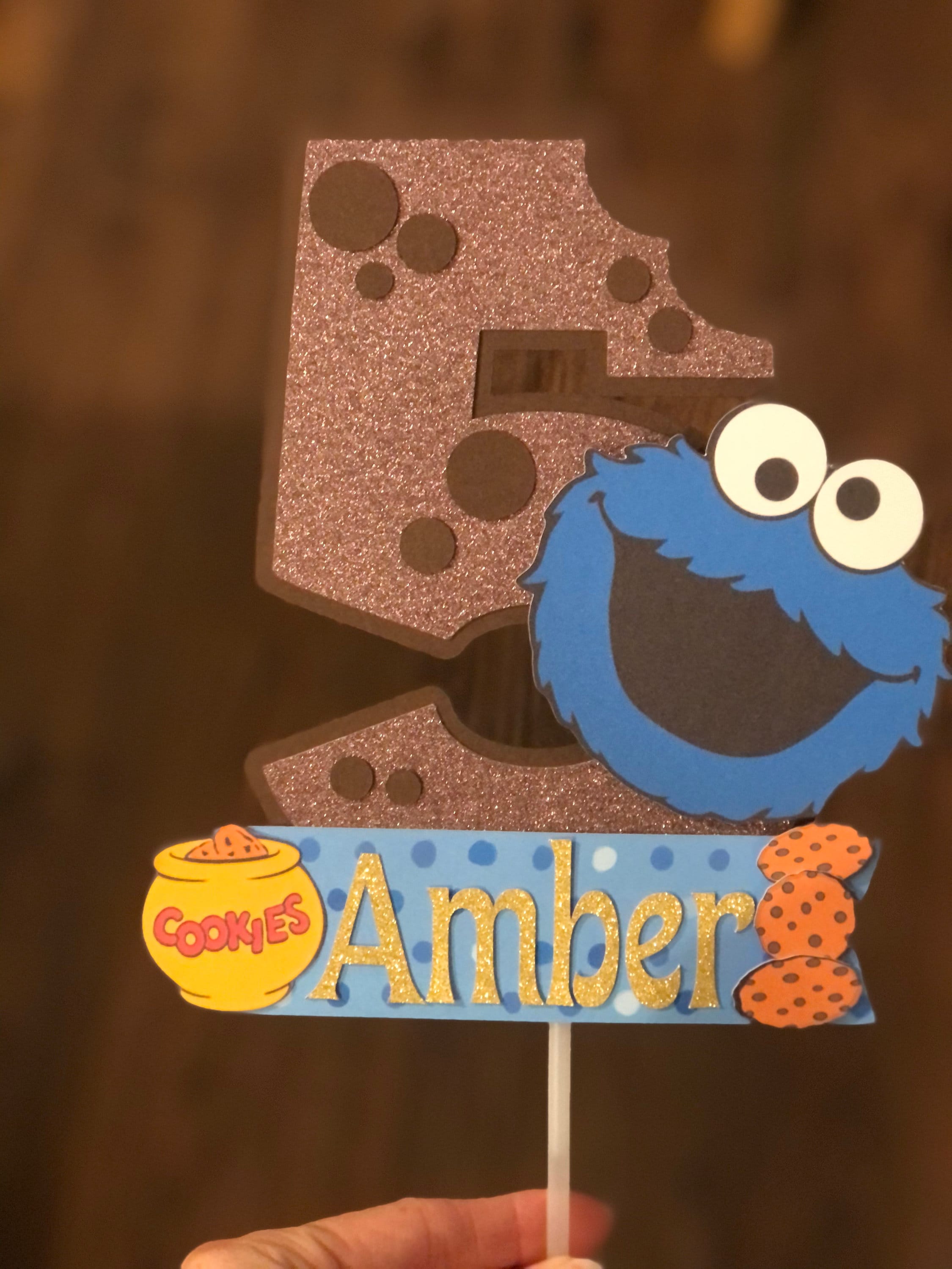 Cookie Monster cake topper. Sesame street cake topper. | Etsy
