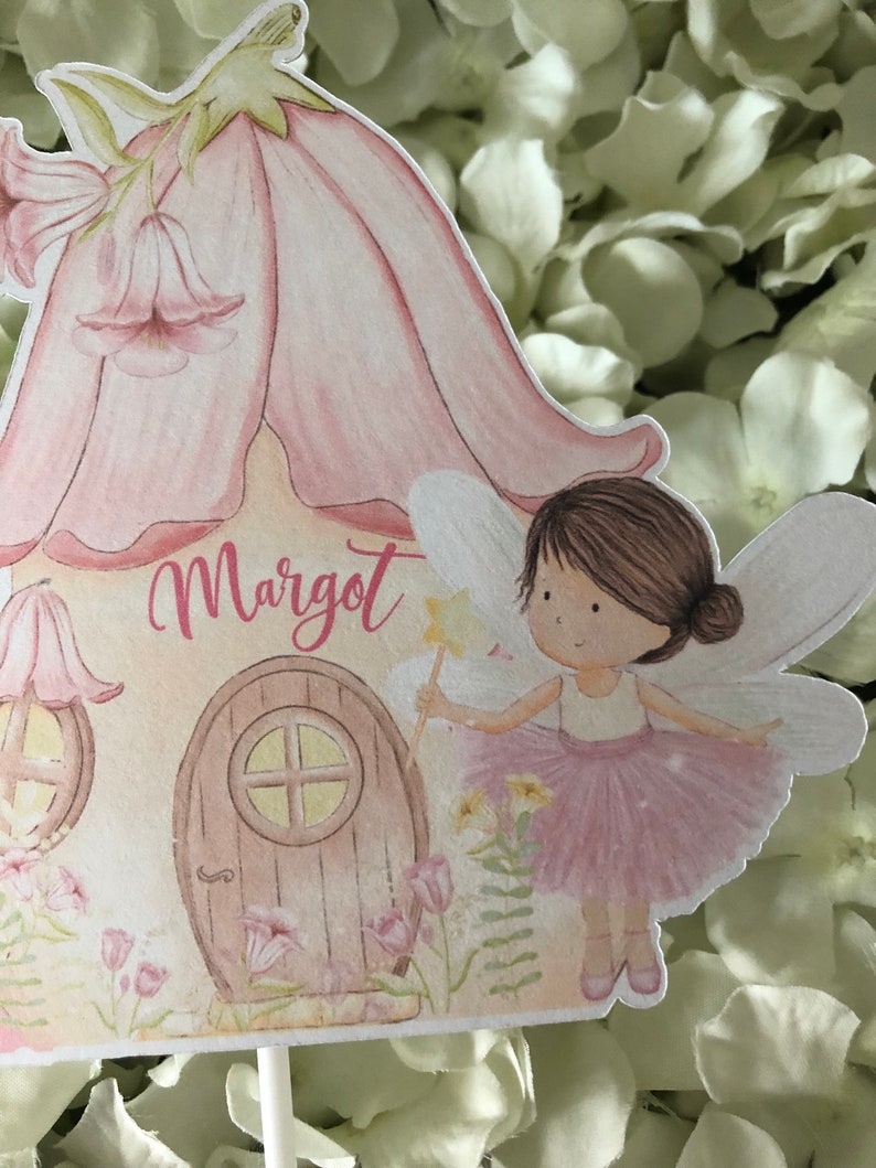 Personalised Fairy Themed Cake Topper. Fairytale Themed Etsy UK