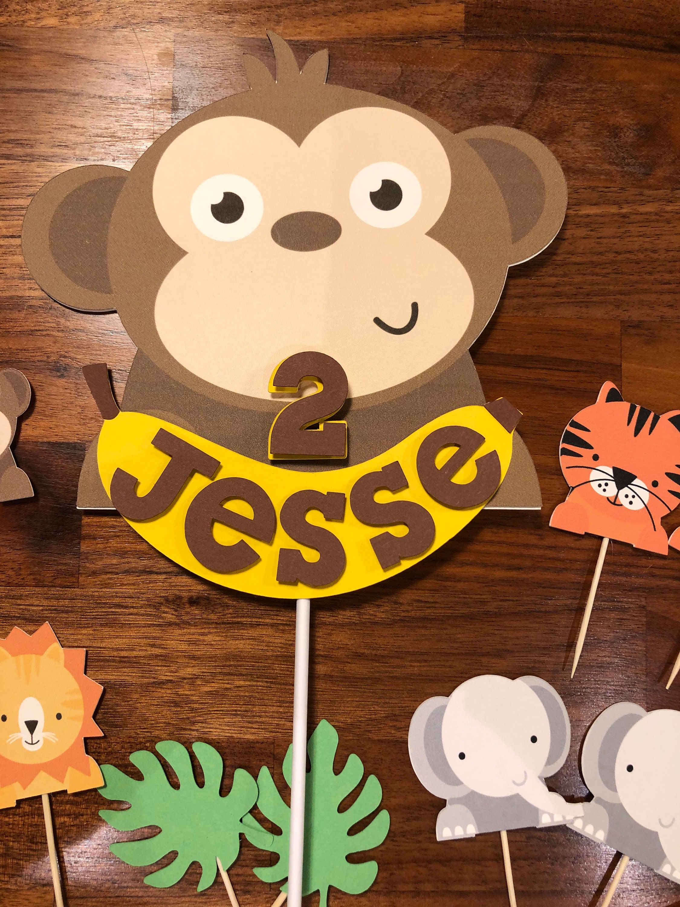 Cute Animal Safari Cake Topper. Zoo Party. Safari Theme. Etsy UK