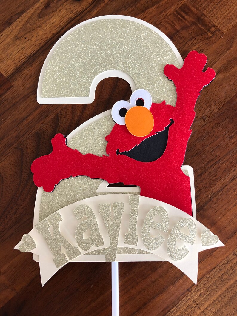 Elmo cake topper. Sesame street cake topper. First birthday. | Etsy