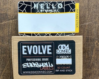Hello My Name is Eggshell Sticker Labels