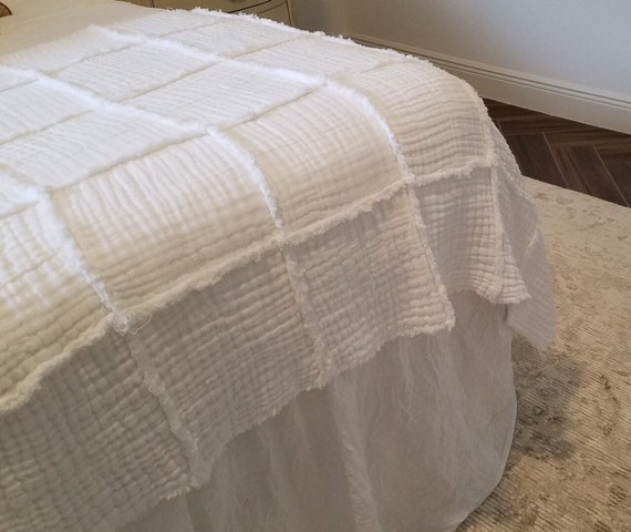Muslin 6 Ply Natural Cotton Rag Quilt Muslin King Bed Etsy