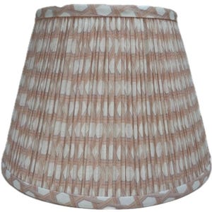 Pleated lampshade-cotton pleated lampshade- cane print lampshade-modern lampshade-colorful printed lampshade- gathered lampshade