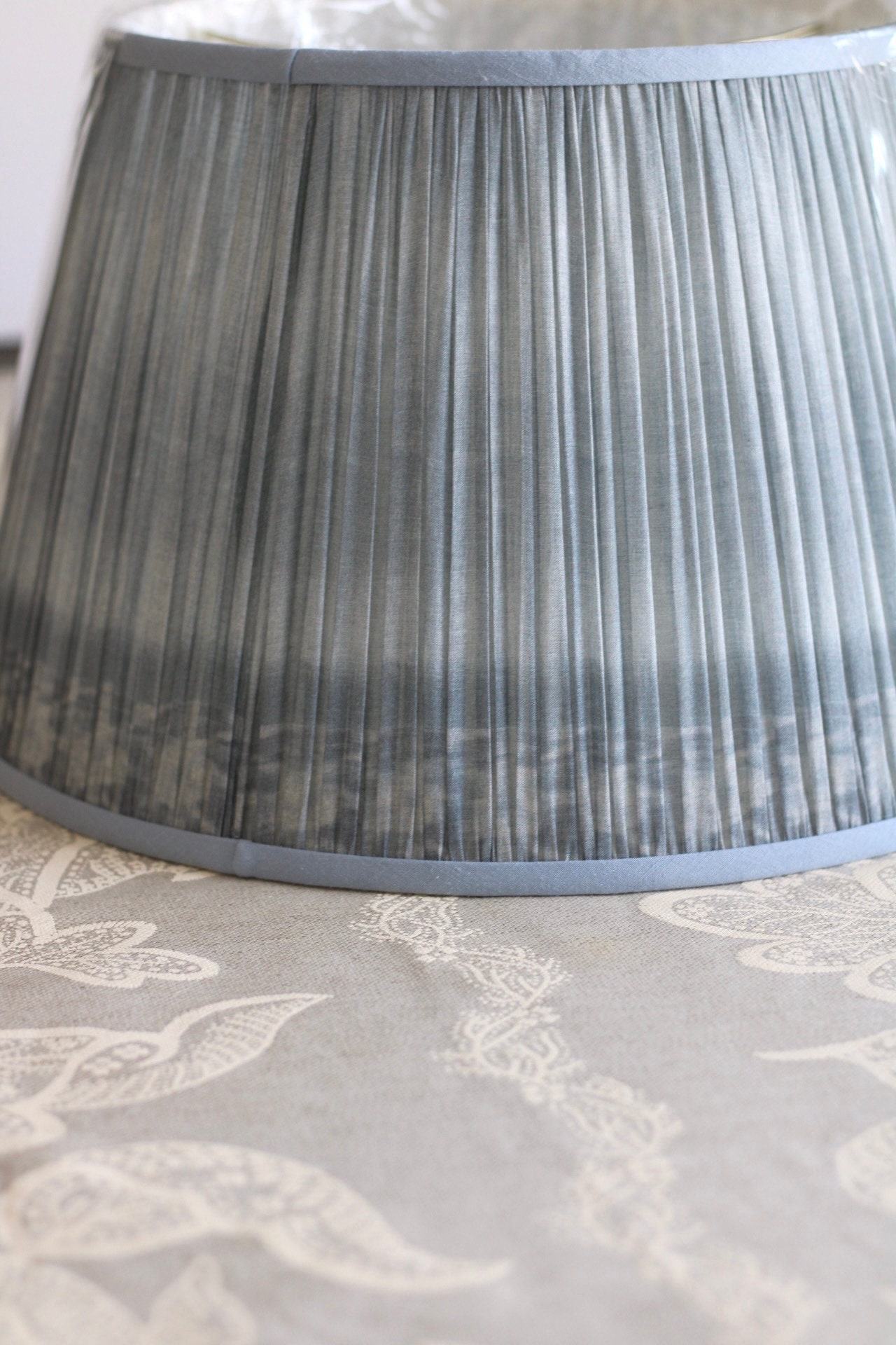 Pleated lampshade-cotton pleated lampshade- grandmillenial lampshade-modern lampshade-colorful printed lampshade- gathered lampshade