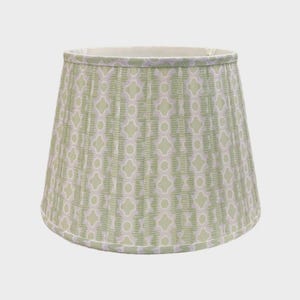 Box pleated lampshade-cotton pleated lampshade- grandmillenial lampshade-modern lampshade-colorful printed lampshade- gathered lampshade