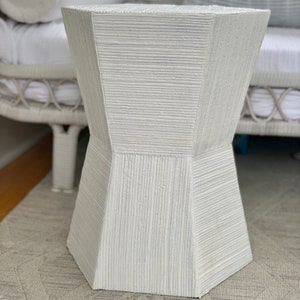 Mesa auxiliar hexagonal de tela de hierba – Mesa auxiliar decorativa de color personalizado