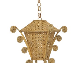 Rattan light fixture-rattan and cane light fixture-rattan hanging light fixture- **
