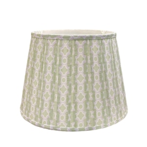 Box Pleated lampshade-cotton pleated lampshade- grandmillenial lampshade-modern lampshade-colorful printed lampshade- gathered lampshade-