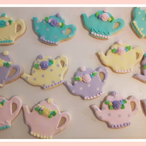 Teapot and Teacup Sugar Cookies. Set of 12 Etsy