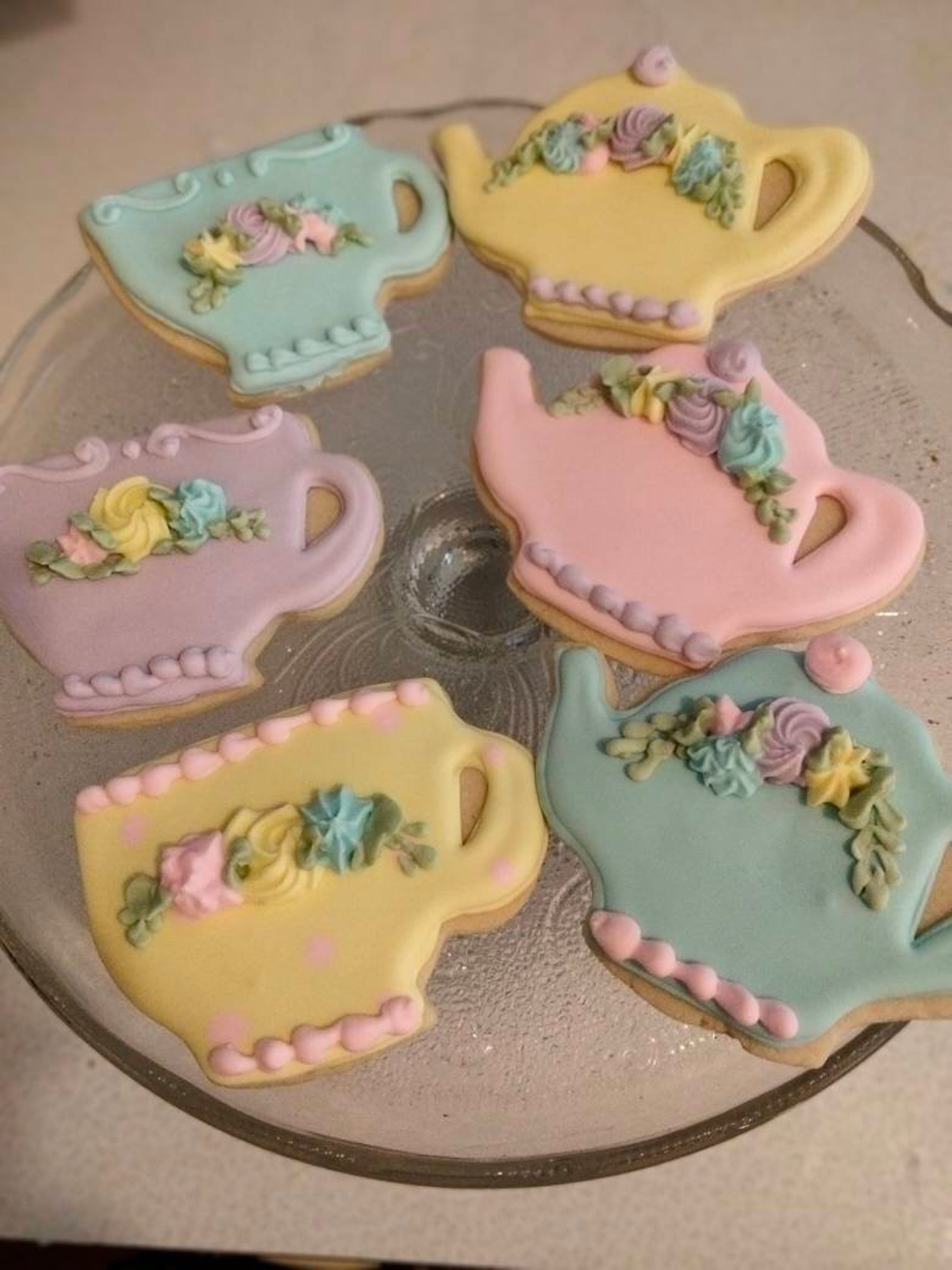 Teapot and teacup sugar cookies. Set of 12 Etsy