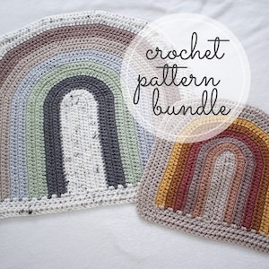 BUNDLE Retro Rainbow Blanket - Crochet Patterns