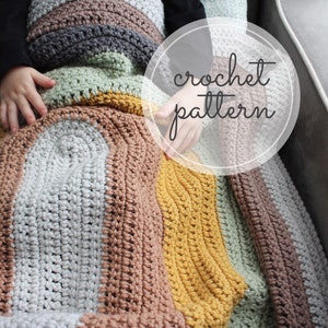 Retro Rainbow Blanket - Crochet Pattern